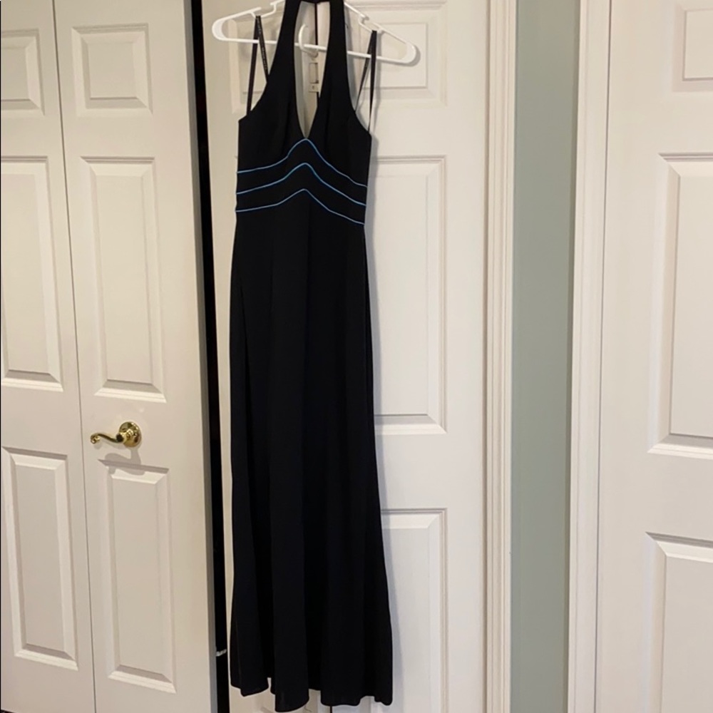 Black and Turquoise Formal Dress, size 7/8